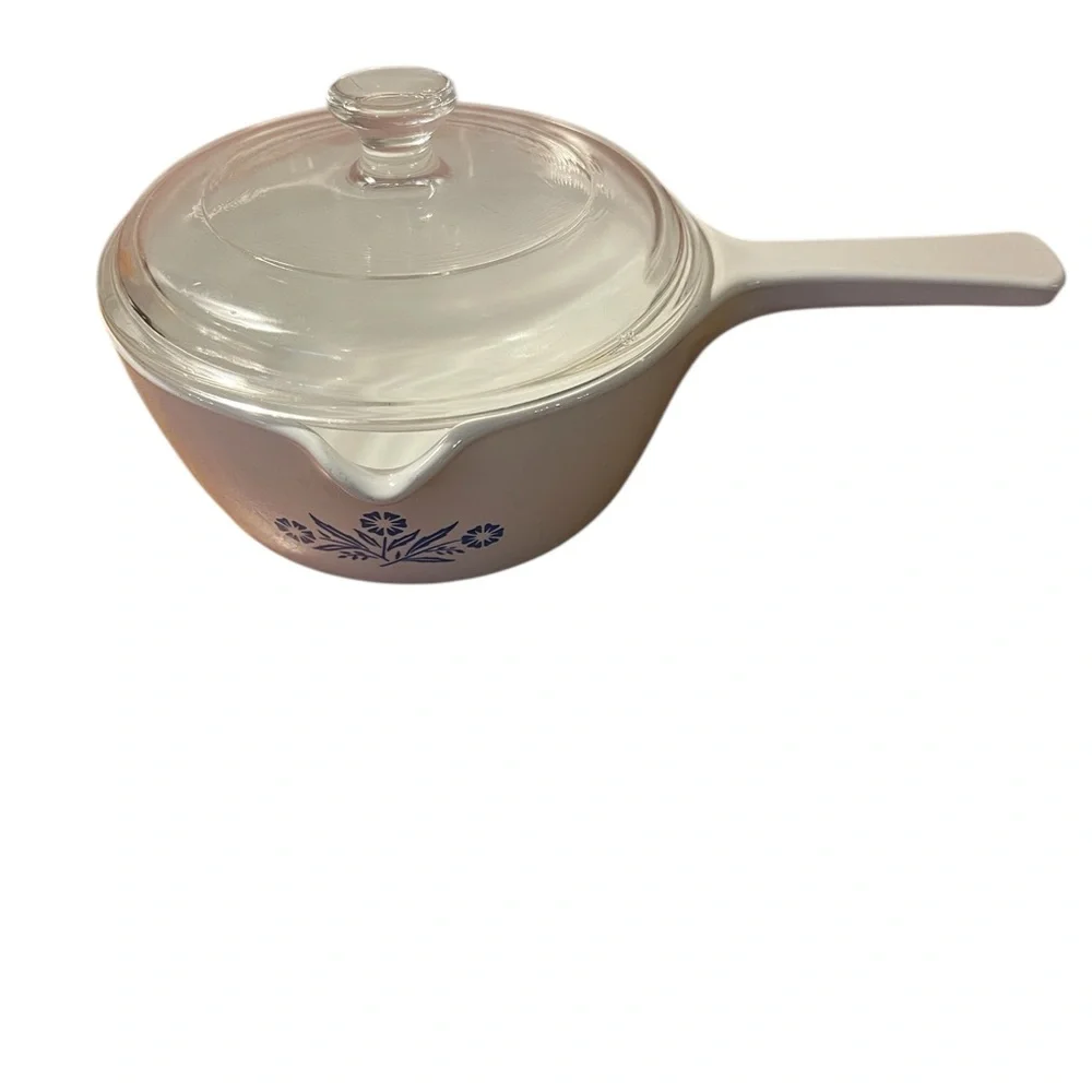 Corningware Blue & White Sauce Pan with Lid 2.5 cups Cornflower
